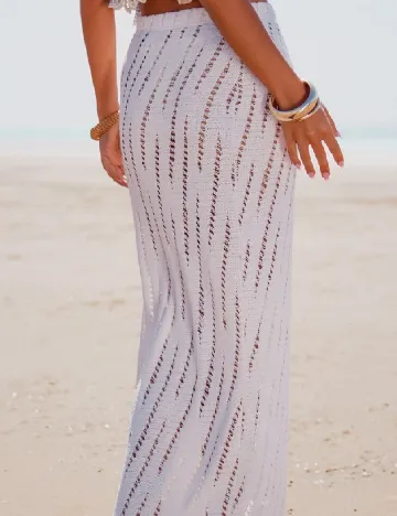 Fusta de plaja PRETTYLITTLETHING, alb