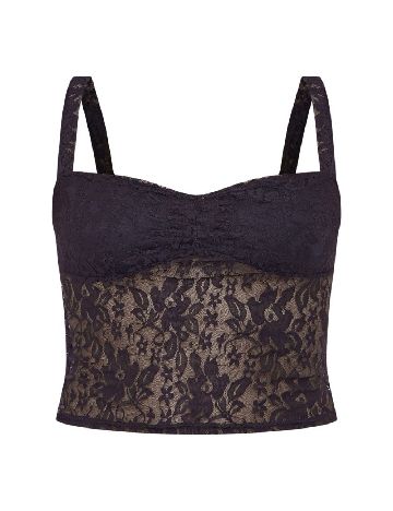 Top PRETTYLITTLETHING, negru