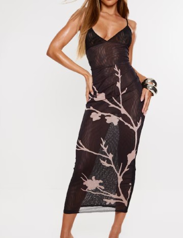Rochie lunga PRETTYLITTLETHING, negru