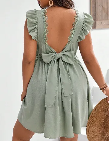 Rochie scurta SHEIN CURVE, verde