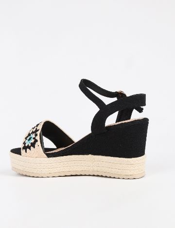 Sandale SHEIN, negru/crem