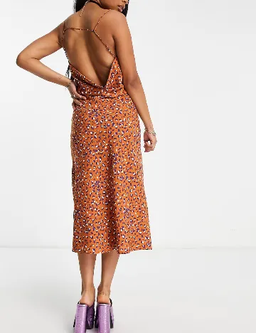 Rochie medie Urban Threads, maro Maro