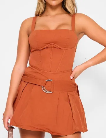 Rochie scurta PRETTYLITTLETHING, maro