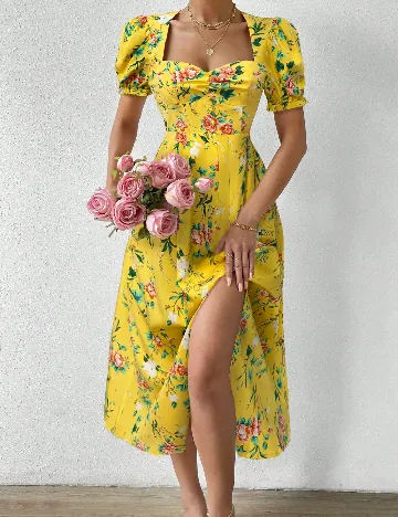 Rochie medie SHEIN, galben