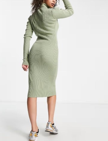 Rochie medie Brave Soul, verde