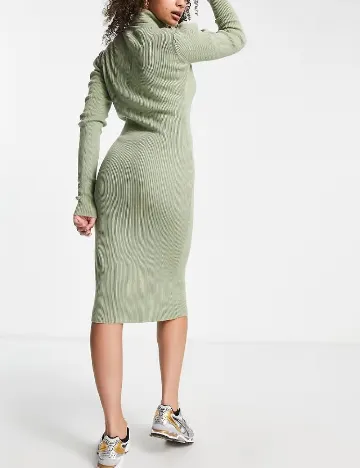 Rochie medie Brave Soul, verde