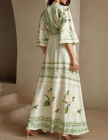 Rochie lunga Anewsta, crem