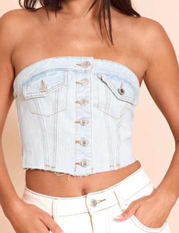 Top PRETTYLITTLETHING, albastru