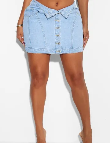 Fusta PRETTYLITTLETHING, albastru