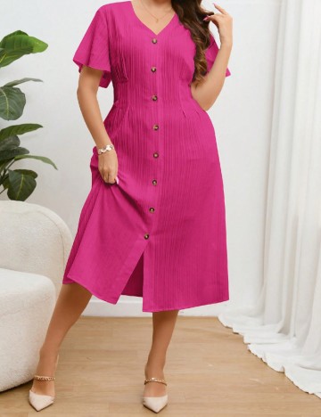 Rochie medie SHEIN CURVE, magenta