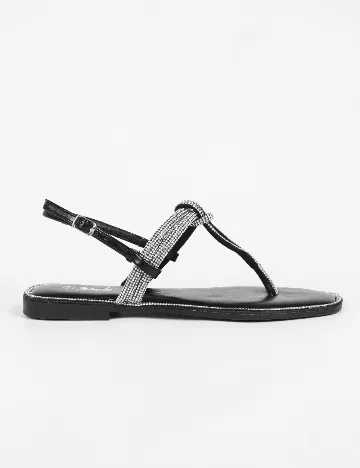 Sandale SHEIN, negru/gri