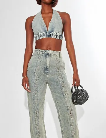 Top PRETTYLITTLETHING, albastru