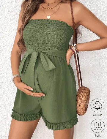 Salopeta SHEIN Maternity, verde