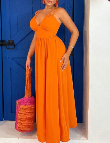 Rochie lunga SHEIN, portocaliu