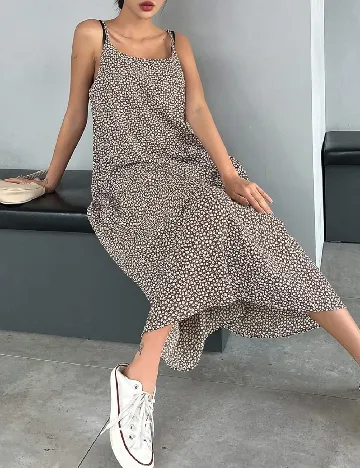 Rochie lunga Dazy, maro Maro