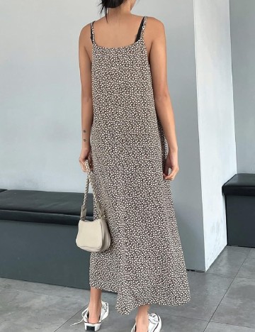 Rochie lunga Dazy, maro