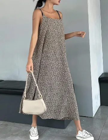 Rochie lunga Dazy, maro Maro