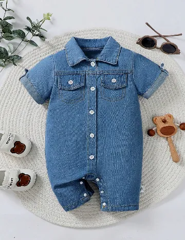 Salopeta Shein Kids, albastru