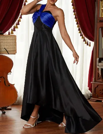 Rochie lunga Miss ord, negru