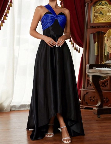 Rochie lunga Miss ord, negru