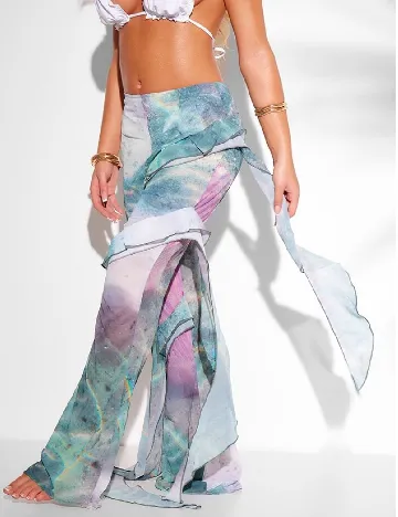Pantaloni de plaja PRETTYLITTLETHING, mix culori