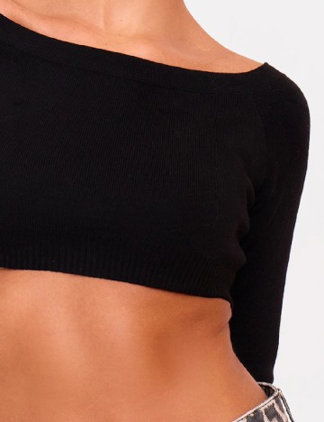 Top PRETTYLITTLETHING, negru