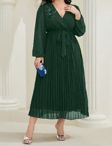 Rochie medie SHEIN CURVE, verde