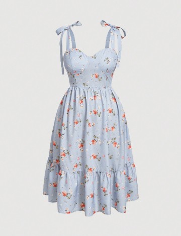 Rochie medie SHEIN CURVE, albastru