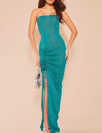 Rochie lunga PRETTYLITTLETHING, turcoaz