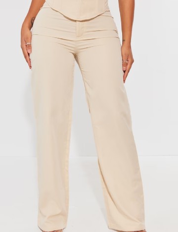 Pantaloni PRETTYLITTLETHING, crem