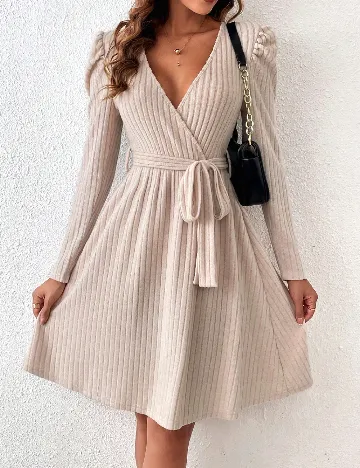 Rochie scurta SHEIN, crem Crem
