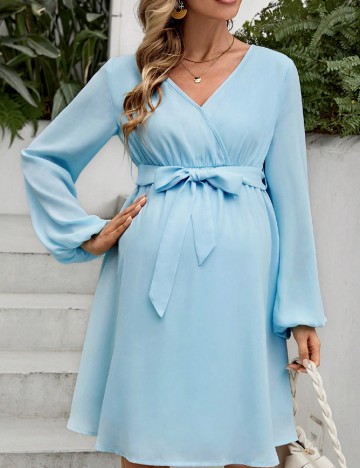 Rochie scurta SHEIN Maternity, bleu