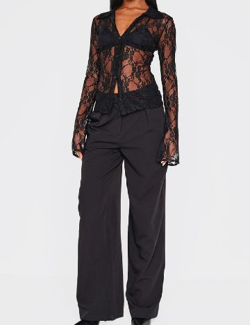 Camasa PRETTYLITTLETHING, negru