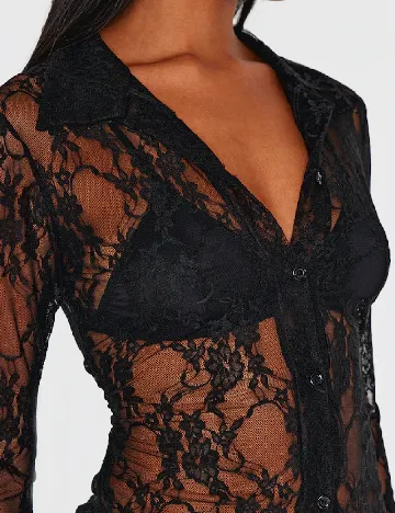 Camasa PRETTYLITTLETHING, negru