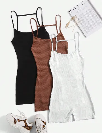 Set salopete 3 bucati SHEIN, mix culori