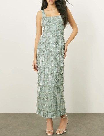 Rochie lunga Arrange, turcoaz