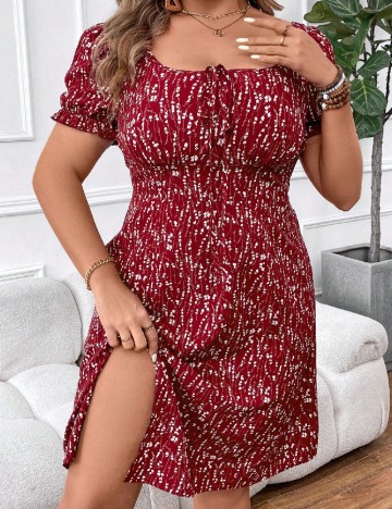 Rochie scurta SHEIN CURVE, rosu