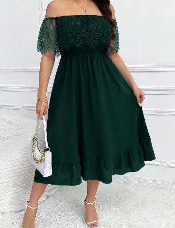 Rochie medie SHEIN CURVE, verde Verde