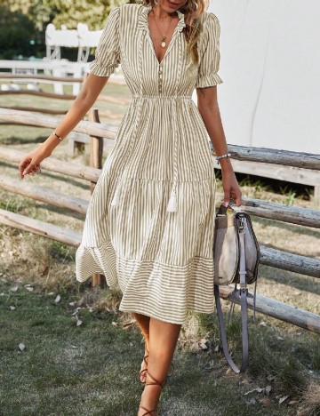 Rochie medie SHEIN, crem