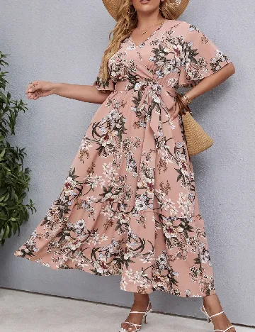 Rochie lunga SHEIN CURVE, roz