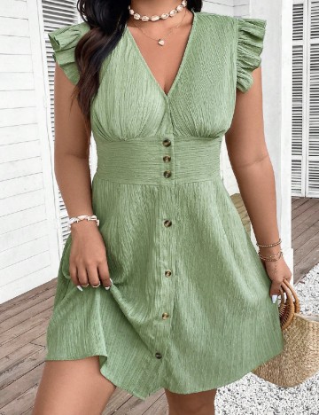 Rochie scurta SHEIN CURVE, verde