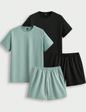 Set compleuri 2 bucati SHEIN, verde/negru