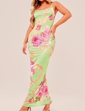 Rochie lunga PRETTYLITTLETHING, verde