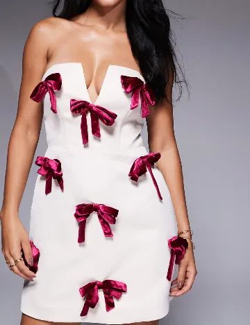 Rochie scurta ASOS, ecru