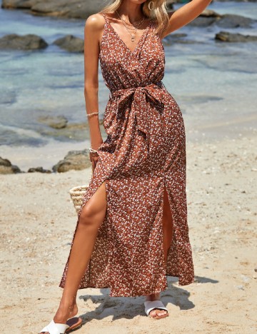 Rochie lunga SHEIN, maro