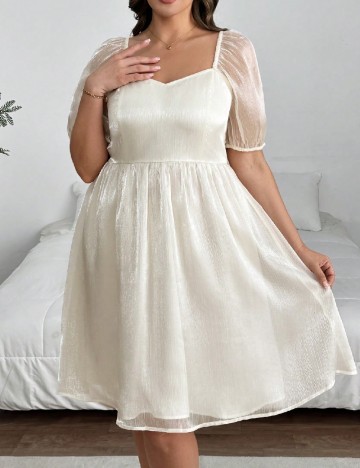 Rochie scurta SHEIN CURVE, crem
