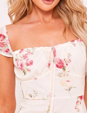 Rochie scurta PRETTYLITTLETHING, ecru