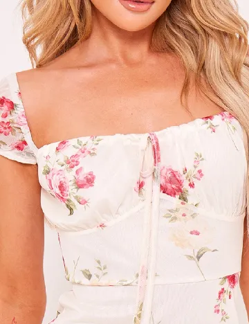 Rochie scurta PRETTYLITTLETHING, ecru