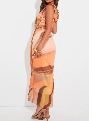 Rochie lunga PRETTYLITTLETHING, mix culori
