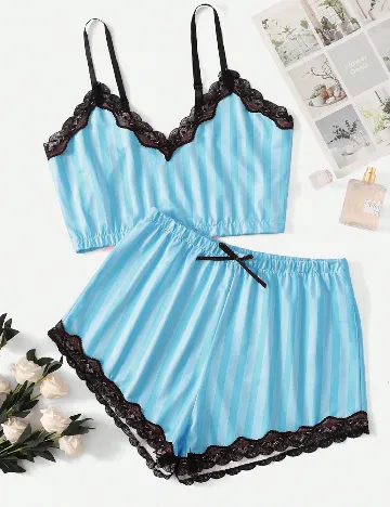 Pijama SHEIN, albastru
